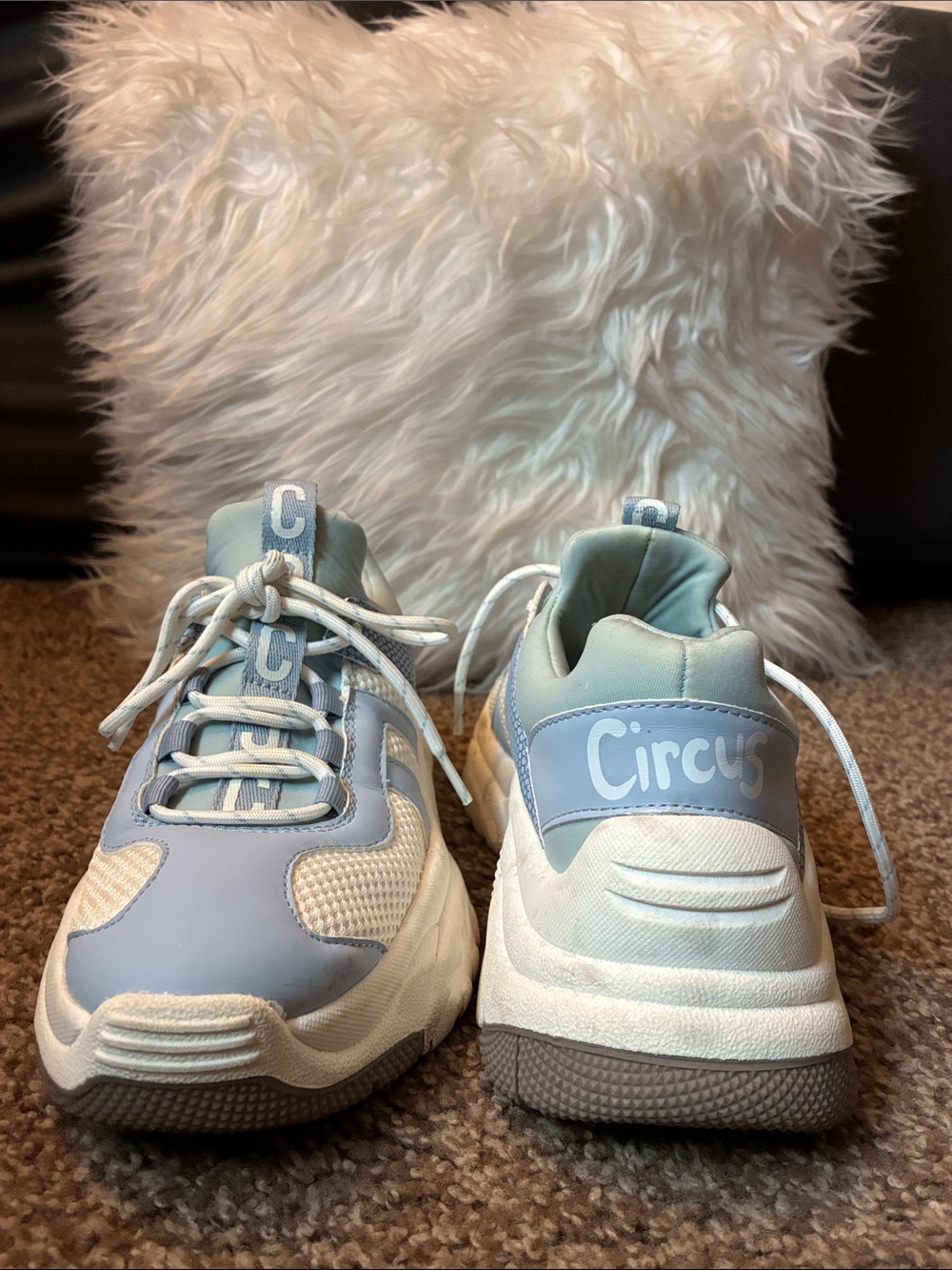 Circus by Sam Edelman Light Blue & White Chunky Sneakers
